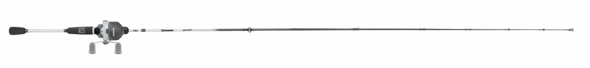 Fishing rod on a light gray background