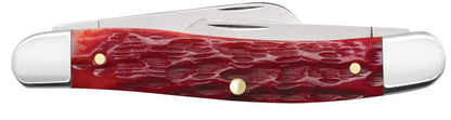 CASE STOCKMAN MEDIUM 4 5/8" 3 BLADE - DARK RED BONE