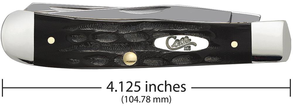 CASE TRAPPER 2 BLADE 4 1/8" JIGGED BUFFALO HORN