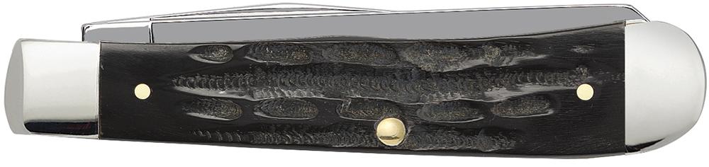 CASE TRAPPER 2 BLADE 4 1/8" JIGGED BUFFALO HORN