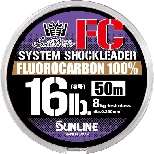 SUNLINE SALTIMATE SYSTEM SHOCK LEADER 100% FLUOROCARBON 50LB