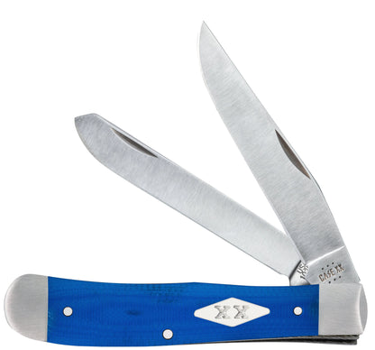 CASE TRAPPER 2 BLADE 4 1/8" BLUE G-10