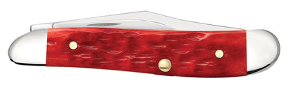 CASE PEANUT 2 BLADE 2 7/8" DARK RED BONE