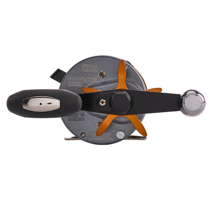 Fishing reel with Abu Garcia branding on a white background