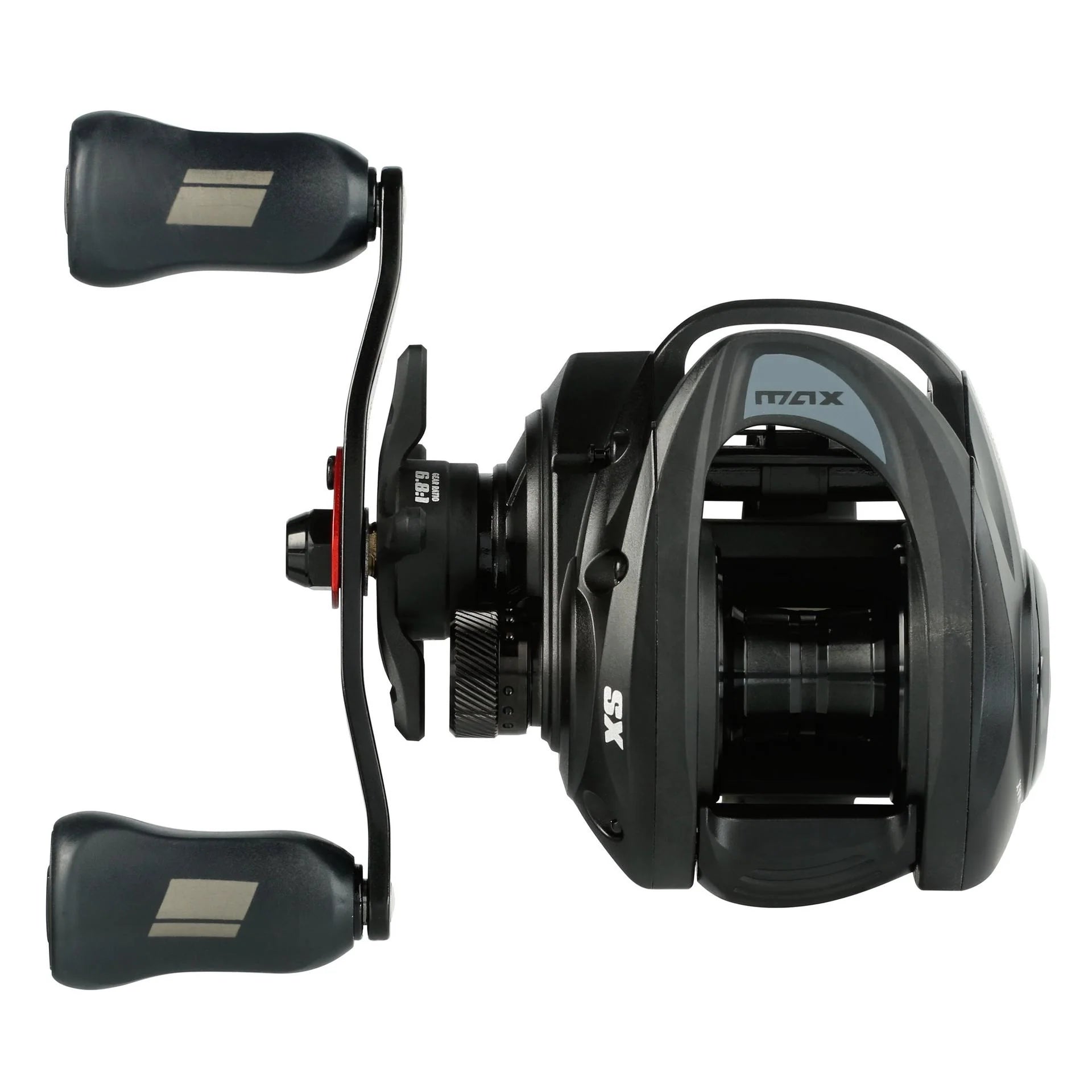 Fishing reel with a white background