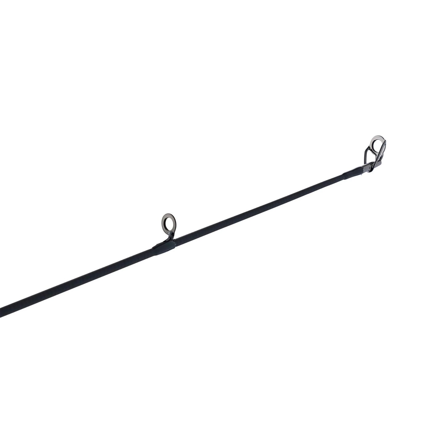 Black metal rod with three hooks on a white background