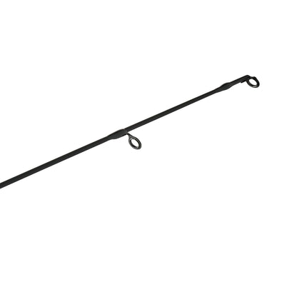 Black metal rod with a hook on a white background