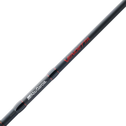 Fishing rod with Abu Garcia branding on a white background