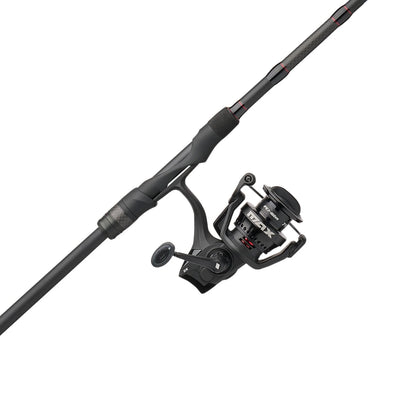Fishing rod and reel set on a white background