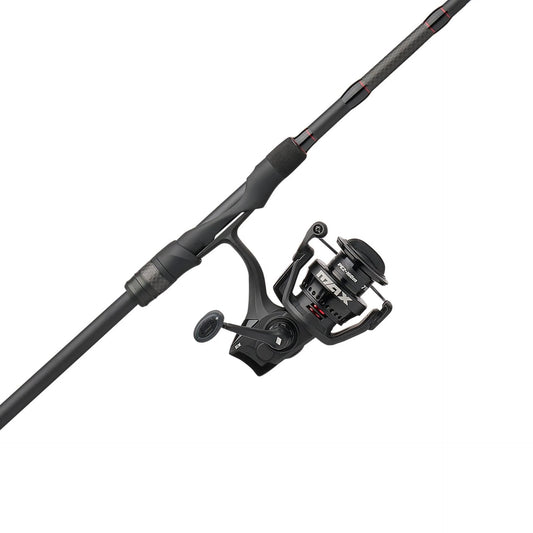 Fishing rod and reel set on a white background