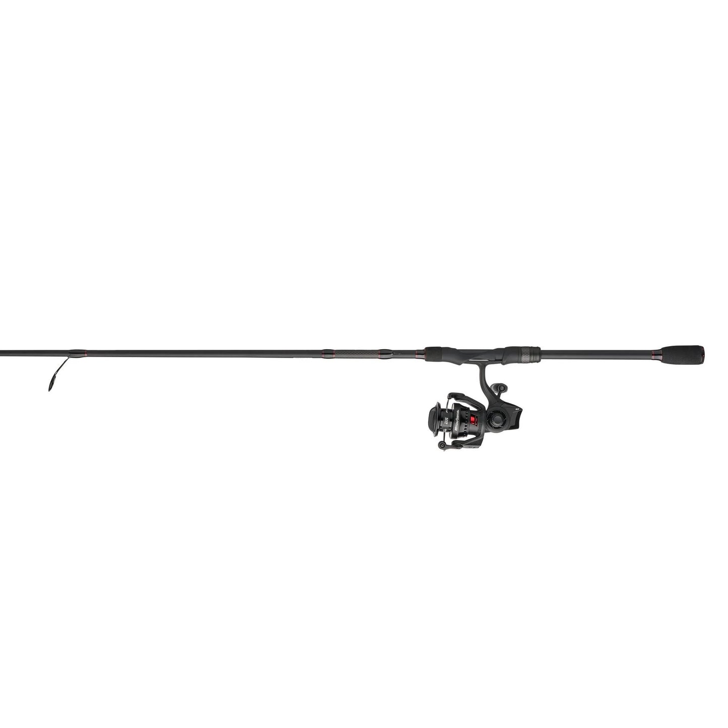 Fishing rod and reel set on a white background