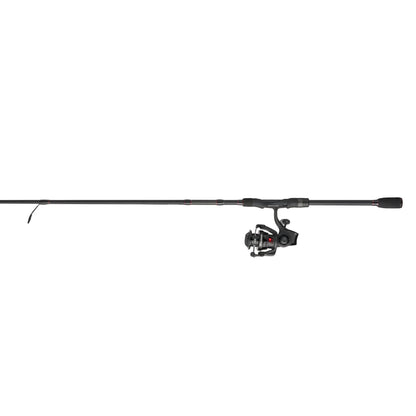 Fishing rod and reel set on a white background