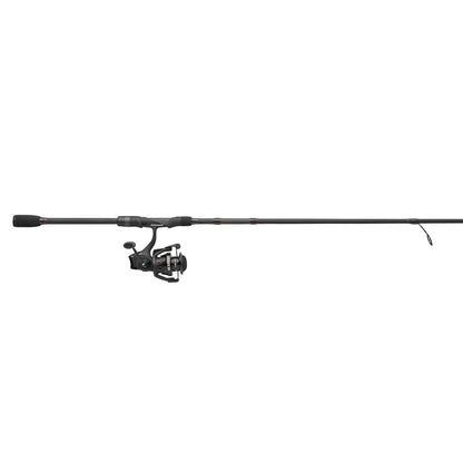 Fishing rod and reel set on a white background