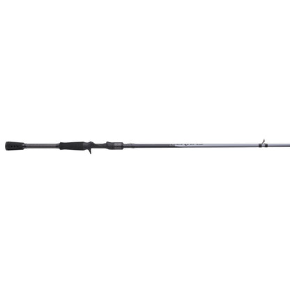 Black fishing rod on a white background
