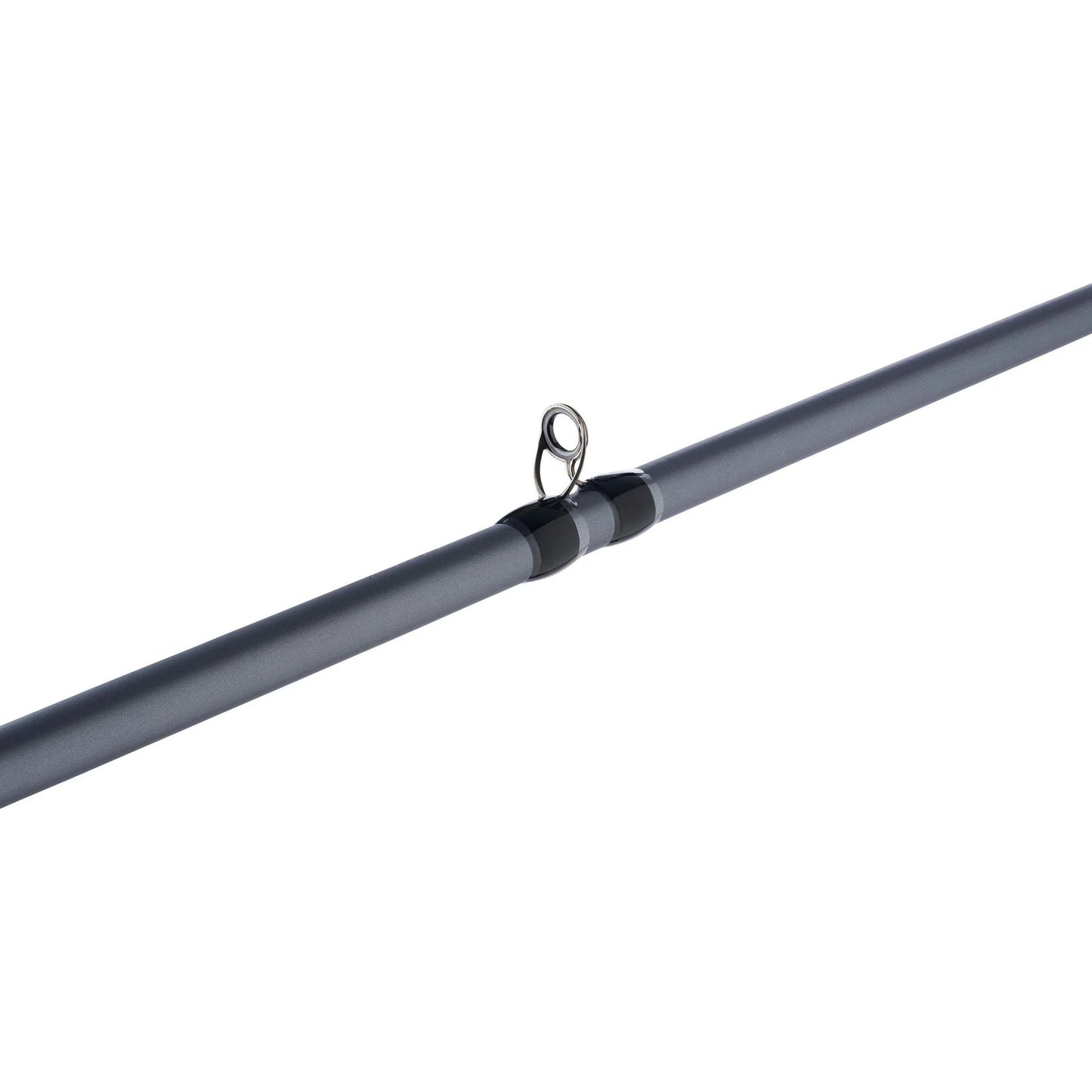 Black fishing rod on a white background
