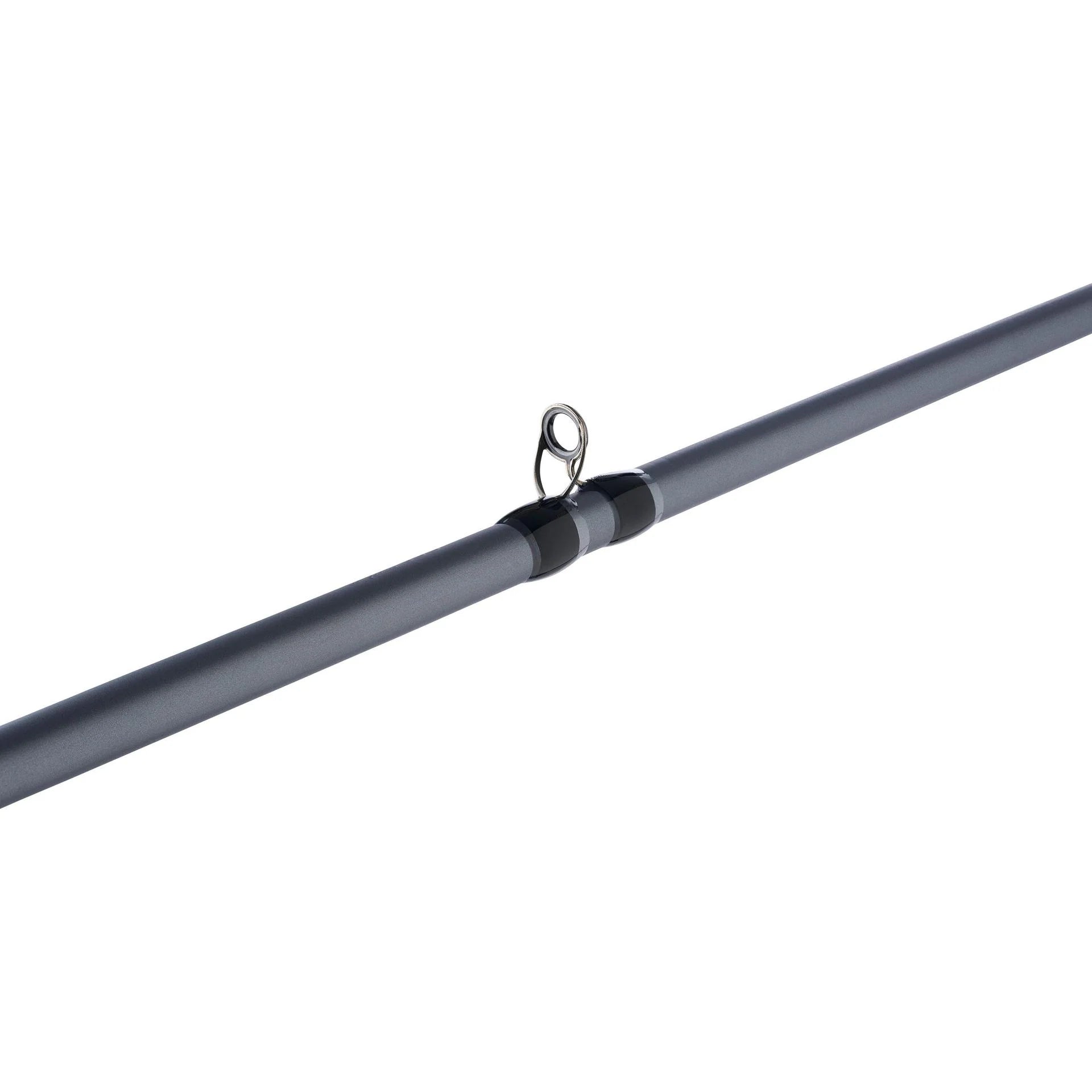 Black fishing rod on a white background