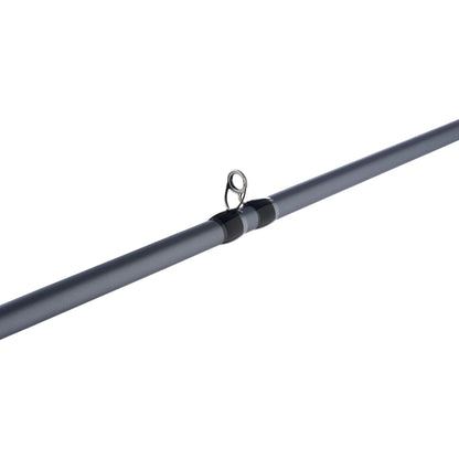 Black fishing rod on a white background