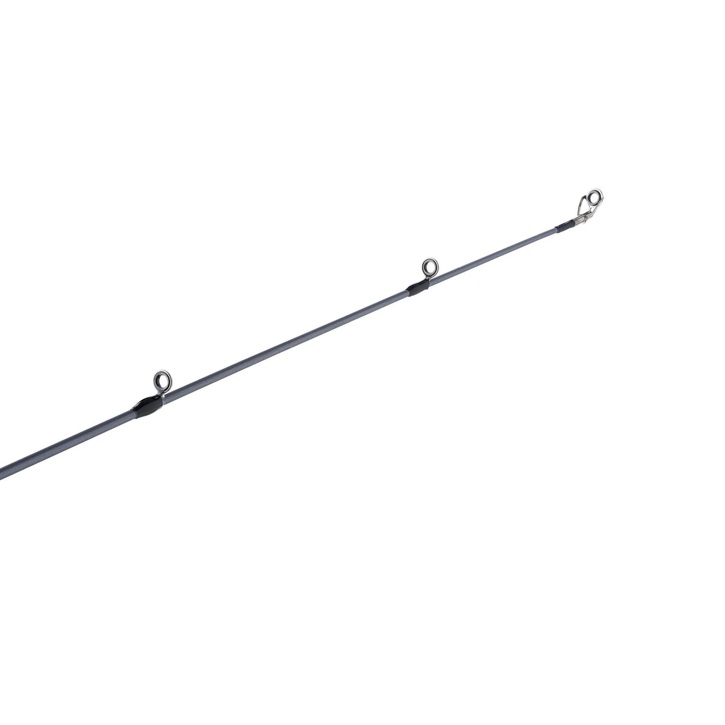 Black fishing rod on a white background