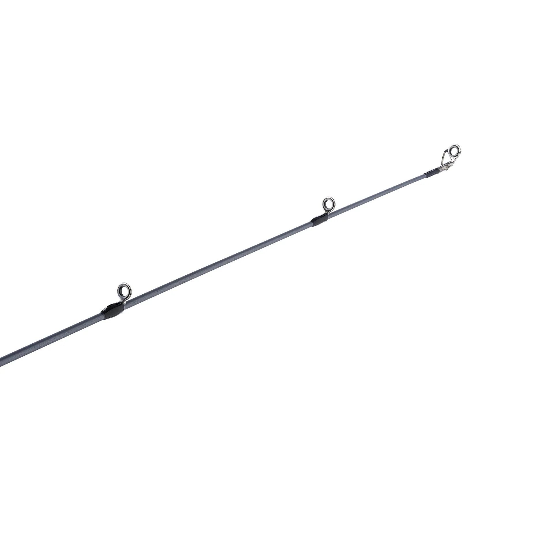 Black fishing rod on a white background