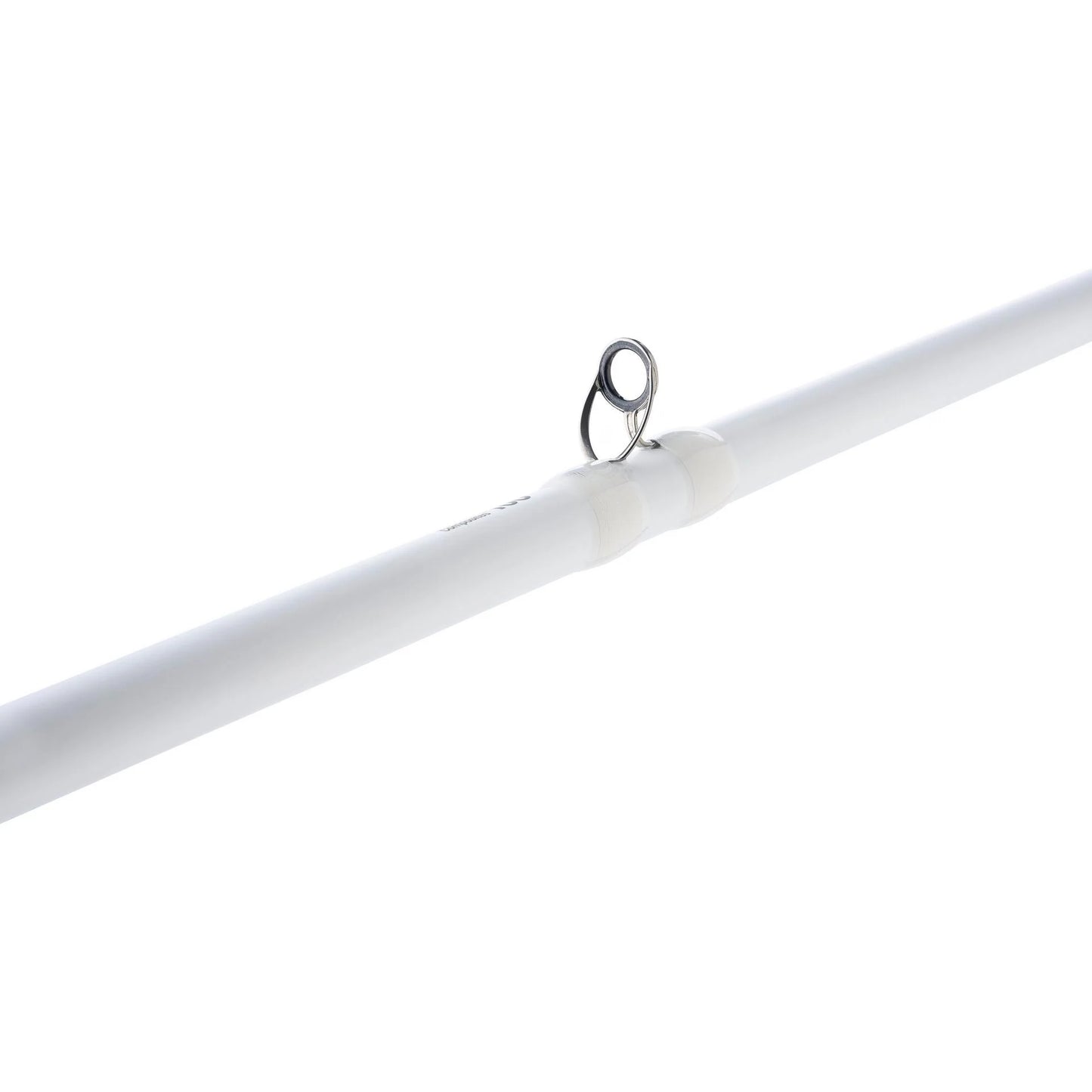 Fishing rod with black and white design on a white background