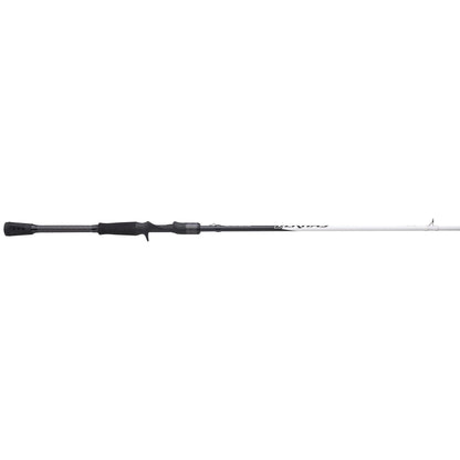 Fishing rod with black and white design on a white background