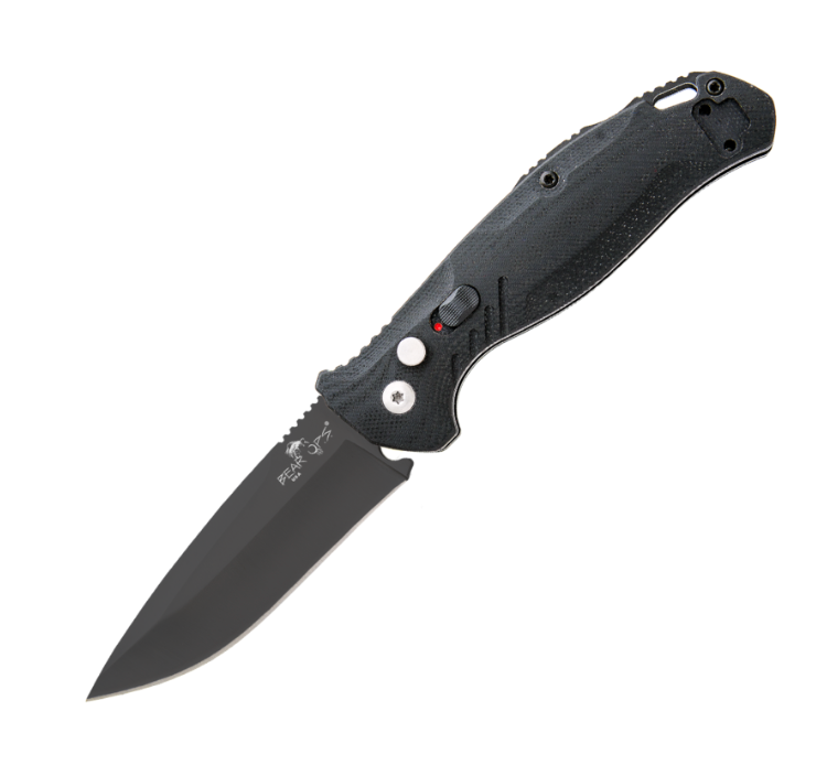 BEAR & SONS 4 1/4" BOLD ACTION XL BLACK G10 BLACK BLADE