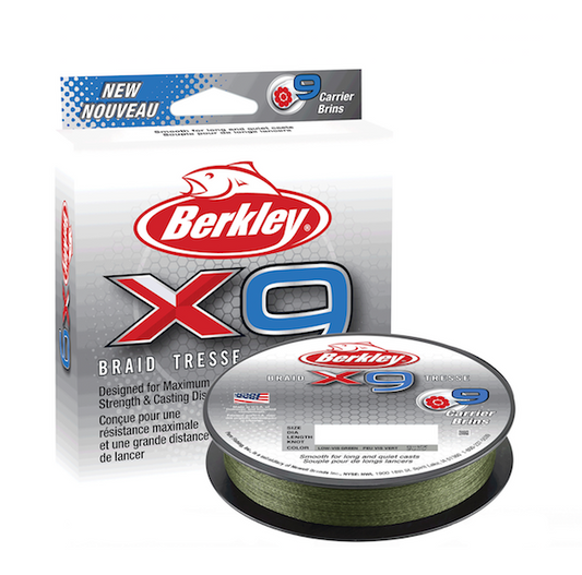 BERKLEY X9 BRAID LO-VIS GREEN 30# 330YD