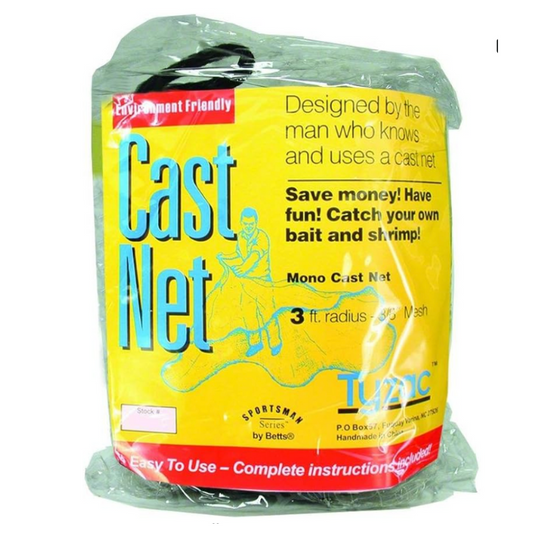 BETTS TYZAC CAST NET MONO 4' 3/8" VINYL BAG