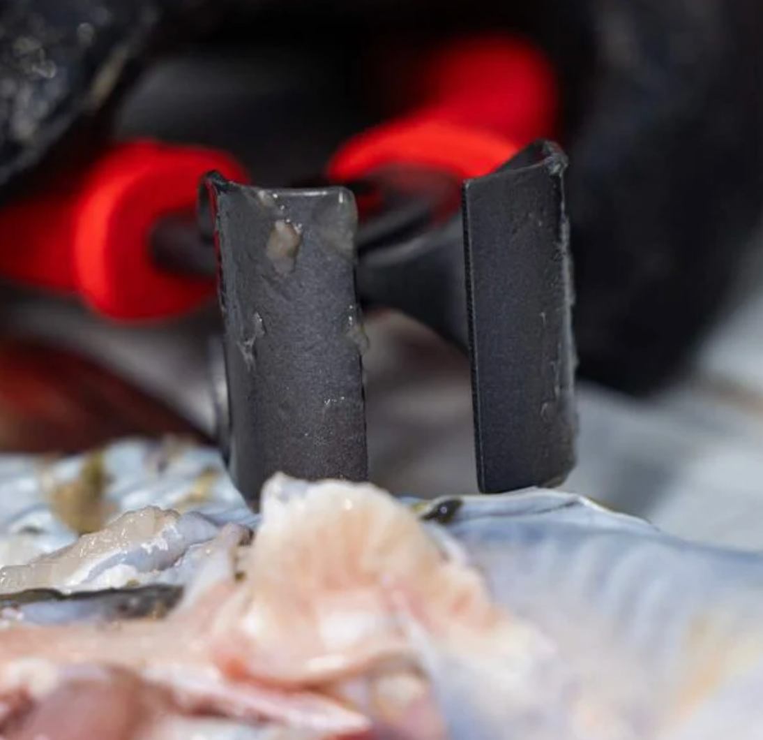 Close-up of a mechanical component with a blurred background