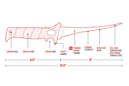BUBBA ULTRA FLEX FILLET KNIFE - 8"