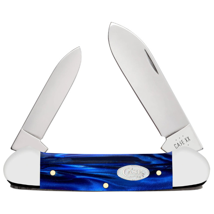 CASE CANOE 2 BLADE 3 5/8" SMOOTH BLUE PEARL KIRINITE