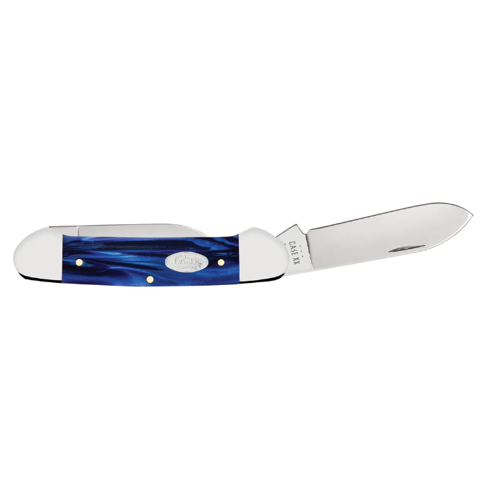 CASE CANOE 2 BLADE 3 5/8" SMOOTH BLUE PEARL KIRINITE