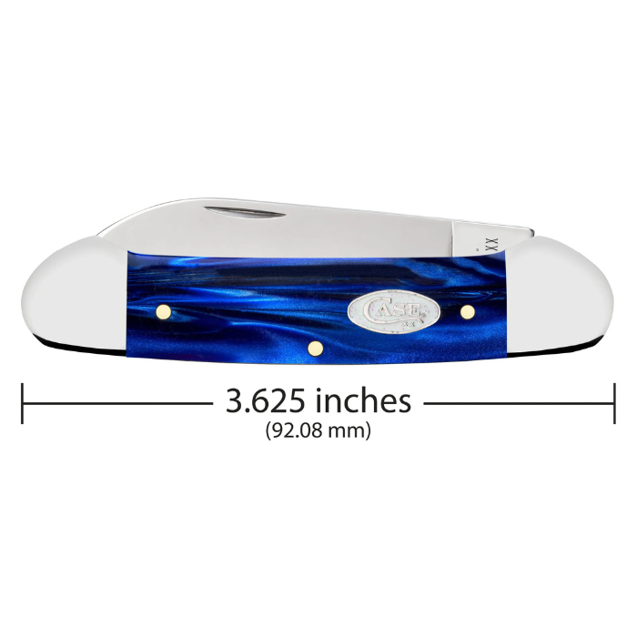 CASE CANOE 2 BLADE 3 5/8" SMOOTH BLUE PEARL KIRINITE