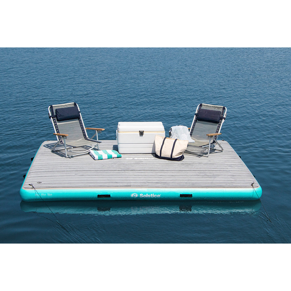 SOLSTICE WATERSPORTS 10' X 8' LUXE DOCK W/TRACTION PAD & LADDER