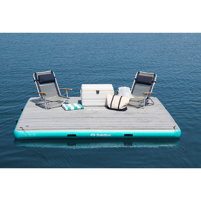 SOLSTICE WATERSPORTS 10' X 8' LUXE DOCK W/TRACTION PAD & LADDER