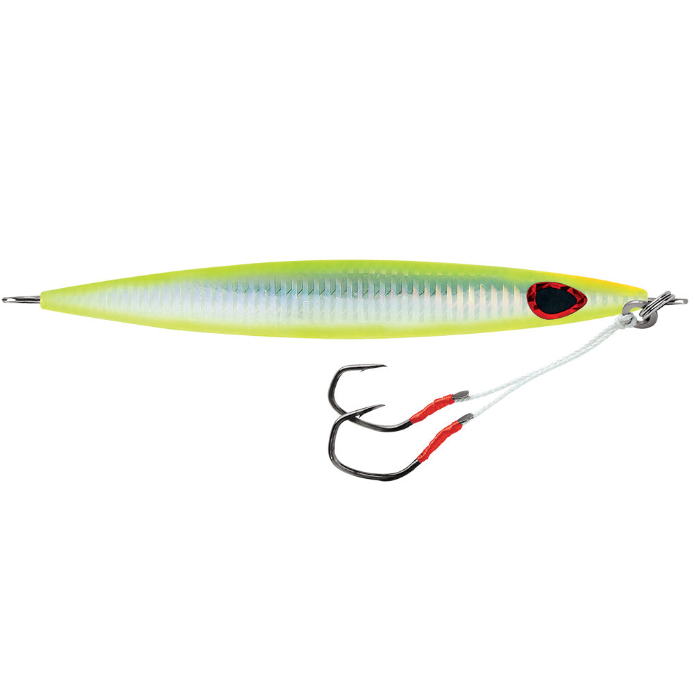 WILLIAMSON KENSAKI 120 JIG - 5.25" - 4.25OZ - UV CHARTREUSE GLOW ZEBRA