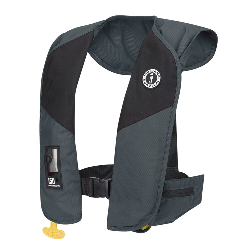 MUSTANG MIT 150 CONVERTIBLE INFLATABLE PFD - ADMIRAL GREY