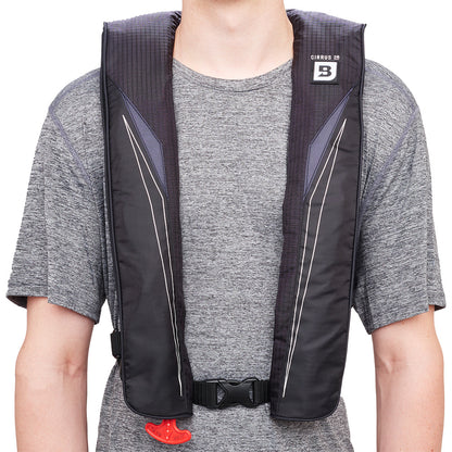 BLUESTORM CIRRUS 26 AUTO/MANUAL TYPE V INFLATABLE PFD - APEX BLACK