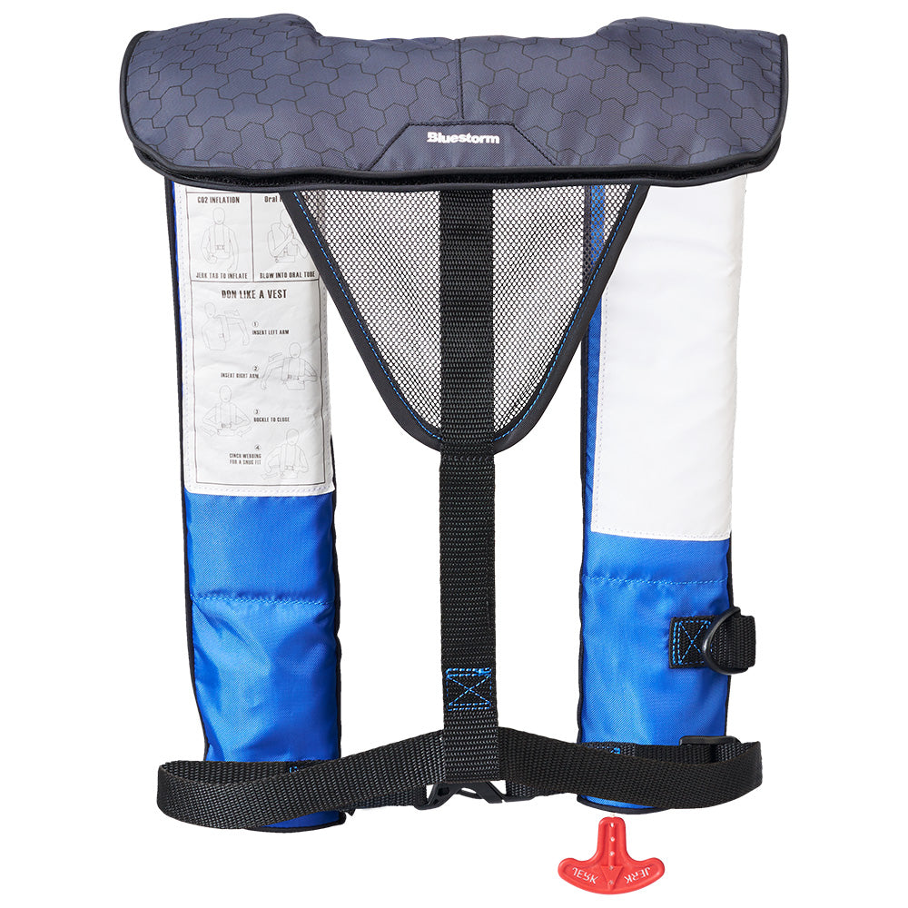 BLUESTORM CIRRUS 26 AUTO/MANUAL TYPE V INFLATABLE PFD - DEEP BLUE