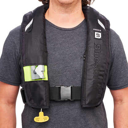 BLUESTORM STRATUS 35 AUTO TYPE II INFLATABLE PFD - APEX BLACK