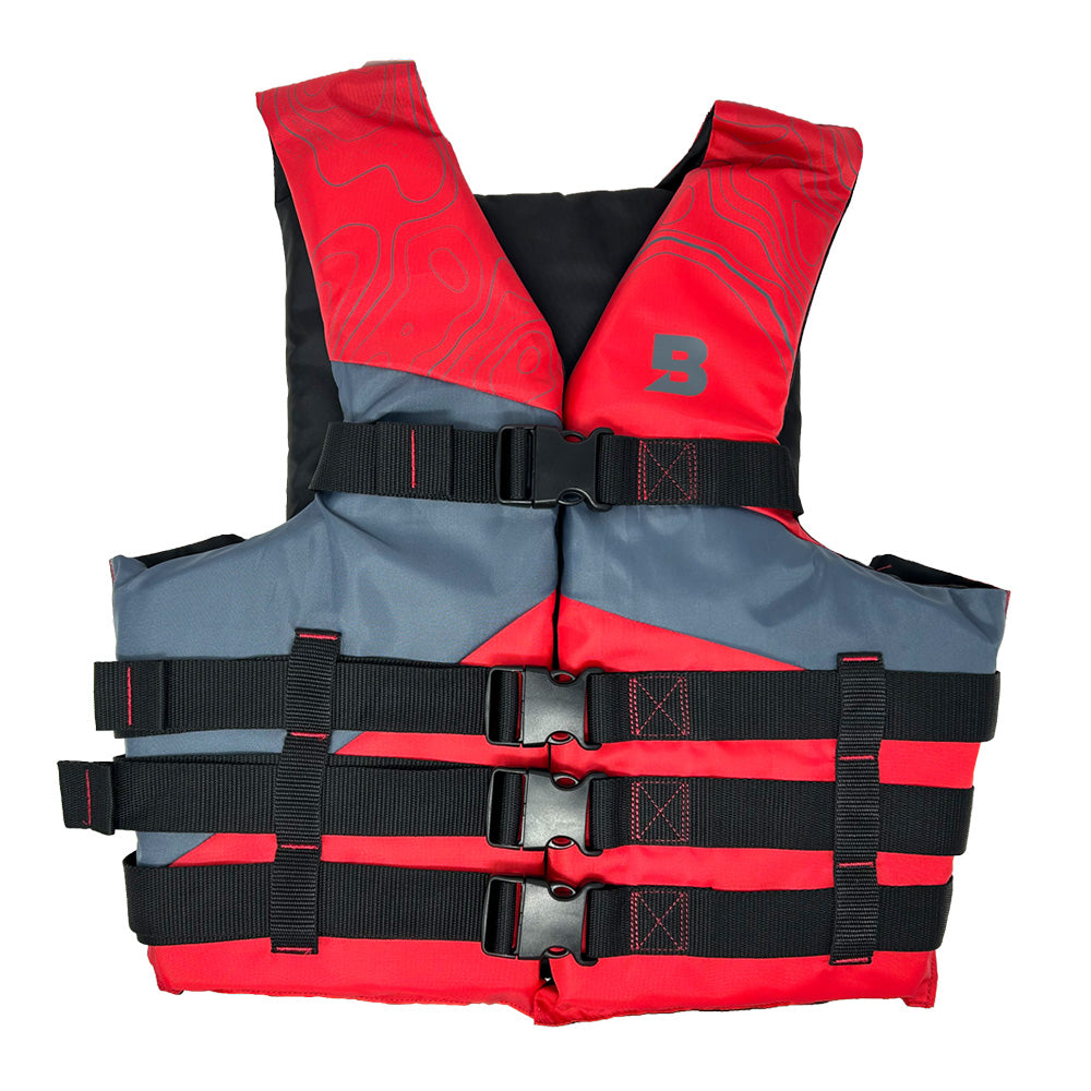 BLUESTORM TYPE III ADULT UNIVERSAL FOAM LIFE JACKET - RED