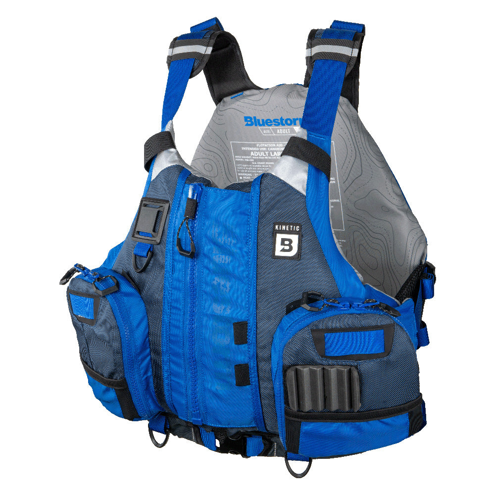 BLUESTORM KINETIC KAYAK FISHING VEST - DEEP BLUE - S/M