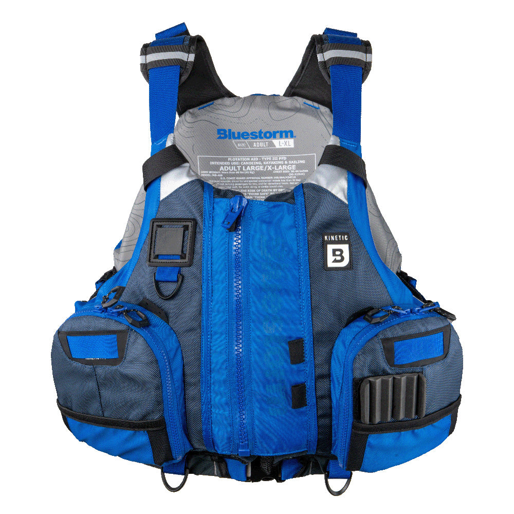 BLUESTORM KINETIC KAYAK FISHING VEST - DEEP BLUE - L/XL