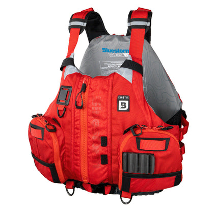 BLUESTORM KINETIC KAYAK FISHING VEST - NITRO RED - S/M