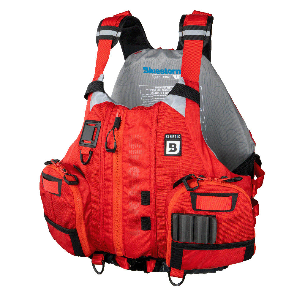 BLUESTORM KINETIC KAYAK FISHING VEST - NITRO RED - L/XL