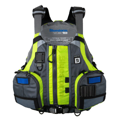 BLUESTORM KINETIC KAYAK FISHING VEST - HI-VIS - S/M