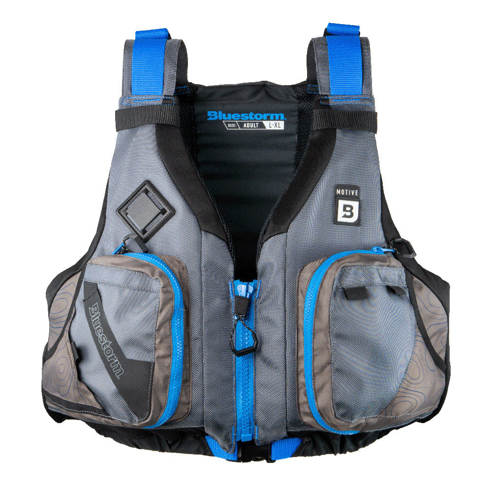 BLUESTORM MOTIVE KAYAK FISHING VEST - DEEP BLUE - L/XL