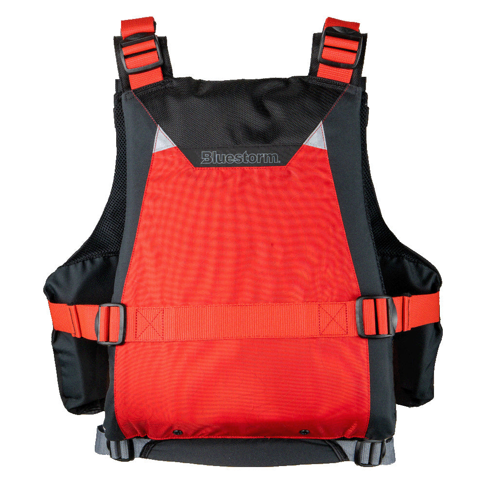 BLUESTORM MOTIVE KAYAK FISHING VEST - NITRO RED - S/M