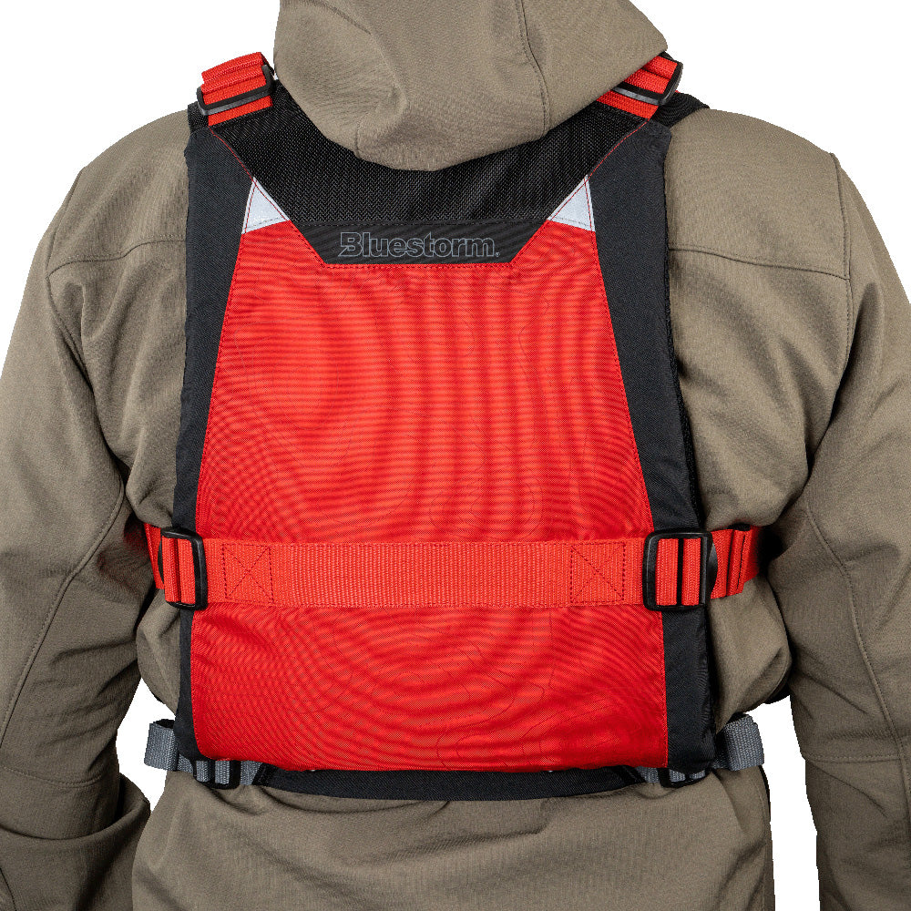 BLUESTORM MOTIVE KAYAK FISHING VEST - NITRO RED - S/M