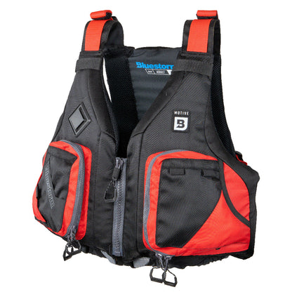 BLUESTORM MOTIVE KAYAK FISHING VEST - NITRO RED - 2XL/3XL